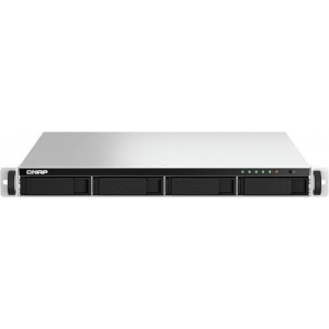 Сетевое хранилище SMB QNAP TS-464U-8G NAS 4 HDD trays, rackmount 1U, 1 PSU. 4-core Intel Celeron N5105/N5095 2.0-2.9 GHz, 8 GB RAM MAX, 2x2.5GbE, 2xUSB 3.2 Gen 2 (10Gbps), 2xUSB 2.0, 1xHDMI, PCIe Gen 3 x2 , W/o rail kit RAIL-B02, фото 