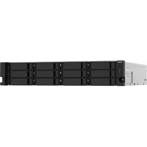 Сетевое хранилище без дисков SMB QNAP TS-1232PXU-RP-4G 12-Bay quad-core 64-bit AL324 1.7 GHz rackmount NAS with 250W redundant PSU, 4GB DDR4 UDIMM RAM (max 1x16GB), SATA 6Gb/s, 2x 10GbE SFP+ LAN, 2x2.5 GbE LAN, 1x PCIe Gen2 x2 slot. W/o RAIL-B02, фото 