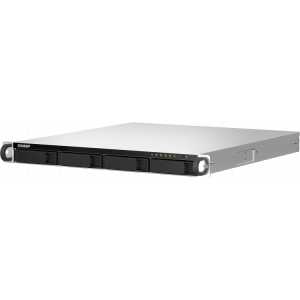 Сетевое хранилище SMB QNAP TS-464U-8G NAS 4 HDD trays, rackmount 1U, 1 PSU. 4-core Intel Celeron N5105/N5095 2.0-2.9 GHz, 8 GB RAM MAX, 2x2.5GbE, 2xUSB 3.2 Gen 2 (10Gbps), 2xUSB 2.0, 1xHDMI, PCIe Gen 3 x2 , W/o rail kit RAIL-B02, фото 
