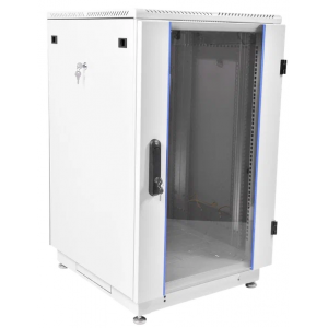 Шкаф коммутационный ЦМО ШТК-М-18.6.6-1ААА 18U 600x600мм пер.дв.стекл задн.дв.стал.лист 2 бок.пан. направл.под закл.гайки 270кг серый, фото 