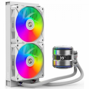 Жидкостная система охлаждения i240-W, Pump dimensions: L70*W70*H52.4 mmPump speed: 3200RPM±10%Pump bearing: ceramic bearing Water bloack dimensions: 275*120*27mmInterlocking fan dimensions: 120*120*25mmVoltage: DC 12VCurrent: 0.2A±10%Fan speed: 800-1800RP, фото 