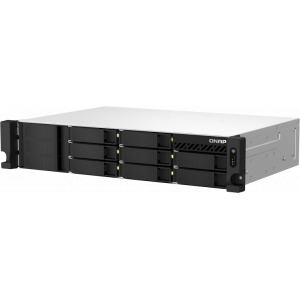 Сетевое хранилище SMB QNAP TS-873AeU-RP-4G NAS 8 HDD trays, 2x 2.5 GbE. 64-bit 4-core AMD V1500B 2,2 GHz, 4 GB. RAM (1*4 GB) up to 32GB (2*16 GB), 2 x M2 2280 (PCIe Gen3 x 1), 2xPSU W/o rail kit RAIL-B02, фото 