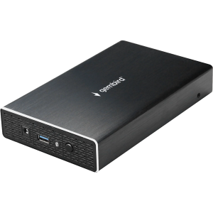 Внешний корпус USB 3.0 для 3.5 HDD/SSD Gembird EE3-U3S-1, порт Type-A, SATA III, металл, чёрный, коробка, фото 