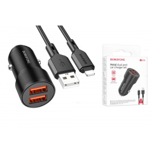Автомобильное зарядное устройство c двумя портами (USB-A QC 3.0 + USB-A 3,1A) со световой индикацией, 18Вт, черное REXANT, фото 