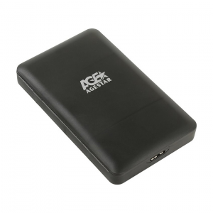 USB 3.0 Внешний корпус 2.5 SATAIII HDD/SSD AgeStar 3UBCP3C (BLACK) USB 3.0, пластик, черный, безвинтовая конструкция, фото 