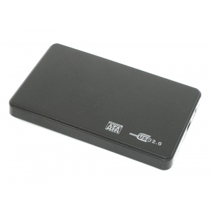 Бокс для жесткого диска 2,5 пластиковый USB 2.0 DM-2508 черный, фото 