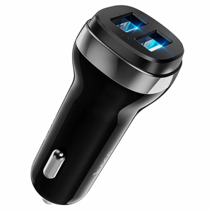 Автомобильная зарядка HOCO Z40 Superior, 2xUSB, 2.4A, черный, фото 