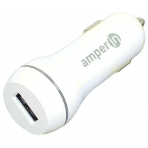 Автомобильное зарядное устройство AMPERIN CCW-1USB USB DC 5V 3.0A/9V 2A/12V 1.5A Белый, фото 