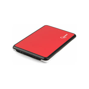 Внешний корпус 2.5 Gembird EE2-U3S-61, красный металлик, USB 3.0, SATA, нержавеющая сталь, фото 