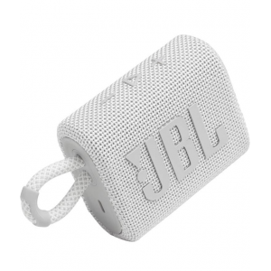 Портативная акустика, JBL GO 3 белый Bluetooth 5.1, мощность 4.2 Вт RMS, время зарядки аккумулятора 2,5 ч, время воспроизведения контента до 5ч, вес 209 г, цвет белый, фото 