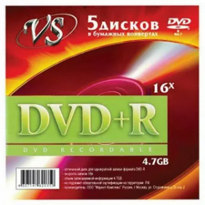 Диск VS CD-RW 80 4-12x конверт/5, фото 