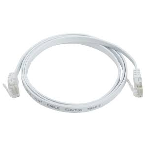 Коммутационный шнур ITK PC08-C06U-2M-FL плоский кат.6 UTP 2м белый, фото 