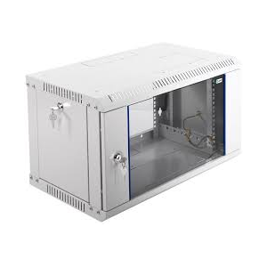 Шкаф настенный ЦМО ШРН-Э-6.350 6U 600x350мм пер.дв.стекл несъемные бок.пан. серый, фото 