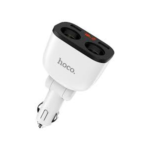 Автомобильная зарядка HOCO Z28 Power Ocean, 2xUSB + 2 прикуриватель, 3.1A, 160W, белый, фото 