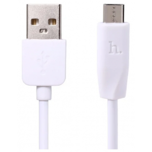 Кабель USB HOCO X1 Rapid, USB - Micro USB, 2.1А, 1м, белый, фото 