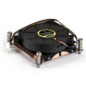 Кулер ExeGate EX286162RUS ESNK-0049.PWM.1U.115x.Cu (Медный, 1U, LGA1150/1151/1155/1156/1200, TDP 115W, Fan 75mm, PWM, 2000-5000RPM, 2 ball bearing, 4pin, 46-54db, ресурс 70000 часов, 345г, на винтах, с термопастой, Retail box), фото 