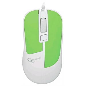 Мышь Gembird MOP-410-GRN, USB, зелёный, 3 кнопки+колесо кнопка, soft touch, 1600 DPI, кабель 1.5м, фото 