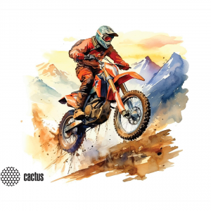 Коврик для мыши Cactus Motobike 250x200x3мм (CS-MP-D12S), фото 