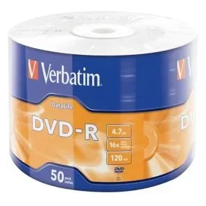 DVD-R VERBATIM 4,7Gb 16x Wagon Wheel 50 pcs, фото 