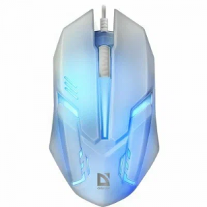 Проводная: Defender Сyber MB-560L 7 цветов, 3 кнопки, 1200 dpi, USB, белый, фото 