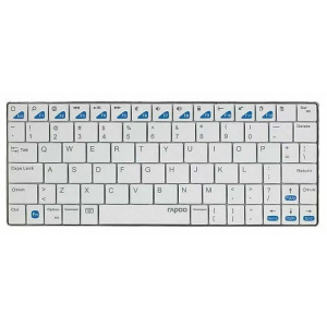 Беспроводная: RAPOO Bluetooth Ultra-slim Keyboard for iPad E6300 white, фото 