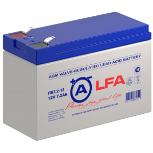 Storage battery: Alfa Battery FB 7.2-12 (12V,7.2AH/20HR), фото 