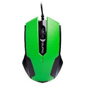 Мышь Qumo Office M14 Green, проводная, оптическая, фото 