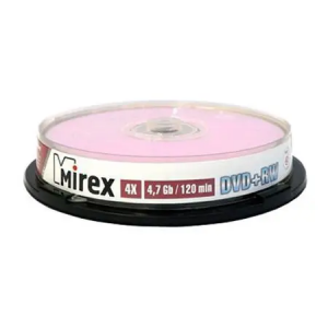 Диск DVD+RW Mirex 4.7 Gb, 4x, Cake Box (10), (10/300), фото 