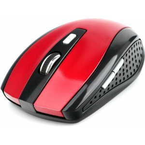 Мышь беспроводная Gembird MUSW-330-3 красный, 2400 dpi, радиоканал, USB, кнопки - 6, фото 