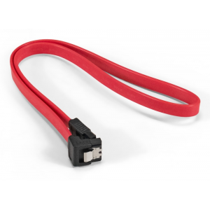 Кабель SATA ExeGate EX-CC-SATA-DATA90-0.5L (7pin/7pin, угловой разъем, металлические защелки, 0,5м), фото 