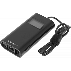 Блок питания Ippon D65U автоматический 65W 15V-19.5V 8-connectors 1.5A 1xUSB 2.1A от бытовой электросети LСD индикатор, фото 