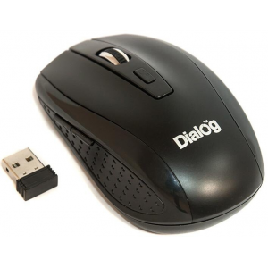 Мышь MROP-01U BLACK Dialog Pointer RF 2.4G Optical - 5 кнопок + ролик прокрутки, USB, черная, фото 