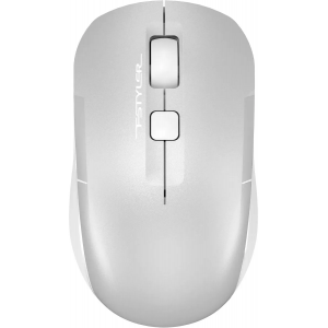 Мышь беспроводная A4Tech Fstyler FB26CS Air2 серебристый/белый, 2000 dpi, радиоканал, Bluetooth, USB, кнопки - 4, фото 
