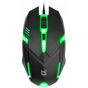 Мышь DEFENDER Сyber MB-560L Black, LED 7 цветов, оптическая, проводная, фото 