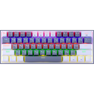 Клавиатура REDRAGON (72596) Fizz RU,Rainbow,беж-желт,red свитч, фото 