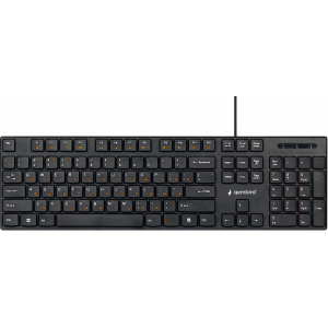 Проводная клавиатура Gembird KB-250, полноразмерная, 104кл, 12Fn, 1.8м, черная, фото 