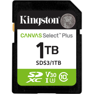 Флеш карта SDXC 1TB Kingston SDS3/1TB Canvas Select Plus w/o adapter, фото 
