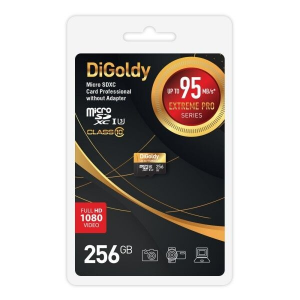 Флеш карта Digoldy 256GB microSDXC Class 10 UHS-1 Extreme Pro (U3) [DG256GCSDXC10UHS-1-ElU3 w], фото 
