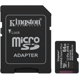 Карта памяти Kingston Canvas Select Plus microSDXC 64Gb C10 SDCS3/64GB, фото 