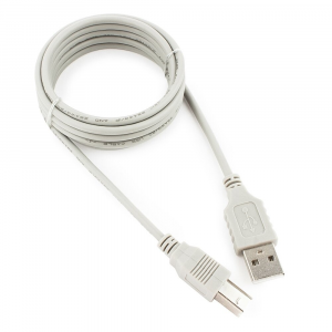 Кабель USB 2.0 Cablexpert CC-USB2-AMBM-6-N, AM/BM, медь, 1.8м, серый, пакет, фото 