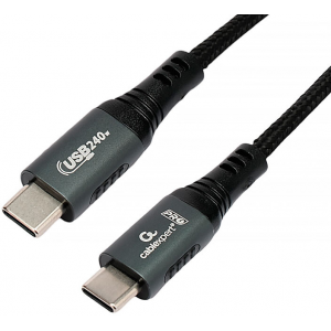 Кабель Cablexpert USB2.0 Type-C/Type-C, 5А, 240Вт, PD3.1/QC4.0, медь, оплетка, 2м, черный (CCP-USB2.0-240W-2M), фото 