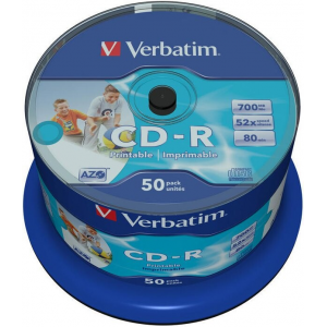 CD-R 700Mb Verbatim 52x Cake box 50 Extra, фото 