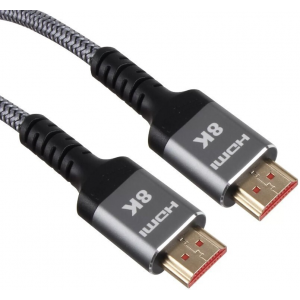Кабель HDMI 19M/M,ver. 2.1 8KX60Hz (Econom) оплетка 1m iOpen , фото 