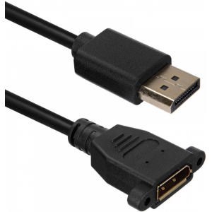 Кабель ACD-DDPF2-30B ACD-DDPF2-30B DisplayPort 1.2, DP extension, Golden Plated, 20m/20f, черный, 3м (742514), фото 