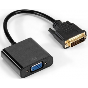 Кабель DVI-D-VGA ExeGate EX-CC-DVID-VGAF-0.2 (25M/15F, 0,2м, позолоченные контакты), фото 