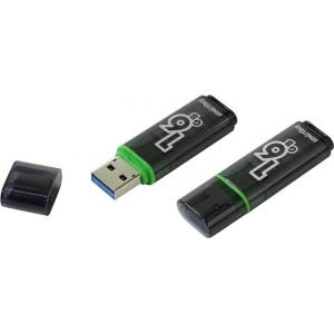 Флэш Диск USB 3.0 Flash Drive 16GB Smartbuy Glossy series Dark Grey (SB16GBGS-DG), фото 