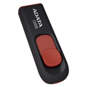 Флэш диск USB 2.0 ADATA Flash Drive 64Gb С008 Black-Red, фото 