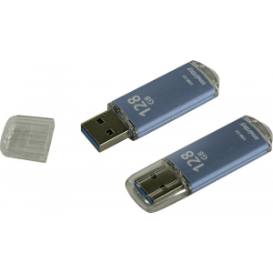 Флешка SMARTBUY (SB128GBVC-B3) UFD 3.0/3.1 128GB V-Cut Blue, фото 