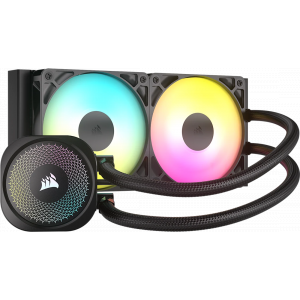 Система жидкостного охлаждения Water Cooling System Corsair NAUTILUS 240 ARGB (240mm, Black, ARGB Fans: 2x120mm, 74.37CFM, 34dBA, 2100RPM S: 1851, 1700, AM5, AM4), фото 