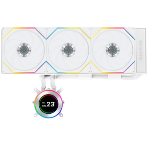Система водяного охлаждения Lian-Li HydroShift II LCD-C 360TL ARGB Soc-AM5/AM4/1700/1851 белый 4-pin 33dB Al+Cu LCD Ret (G89.GHS2LCD36TW.R0), фото 